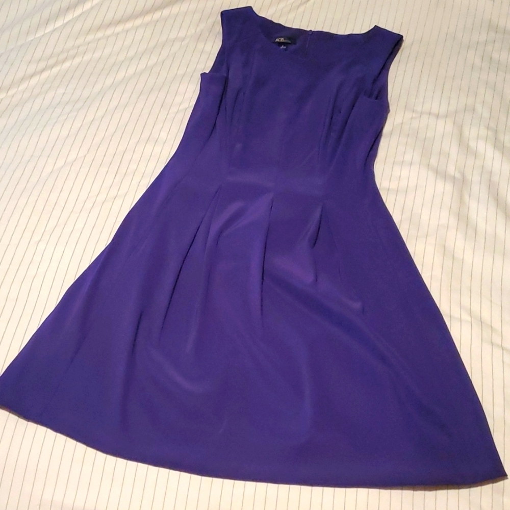 Cute purple fit & flare mini dress